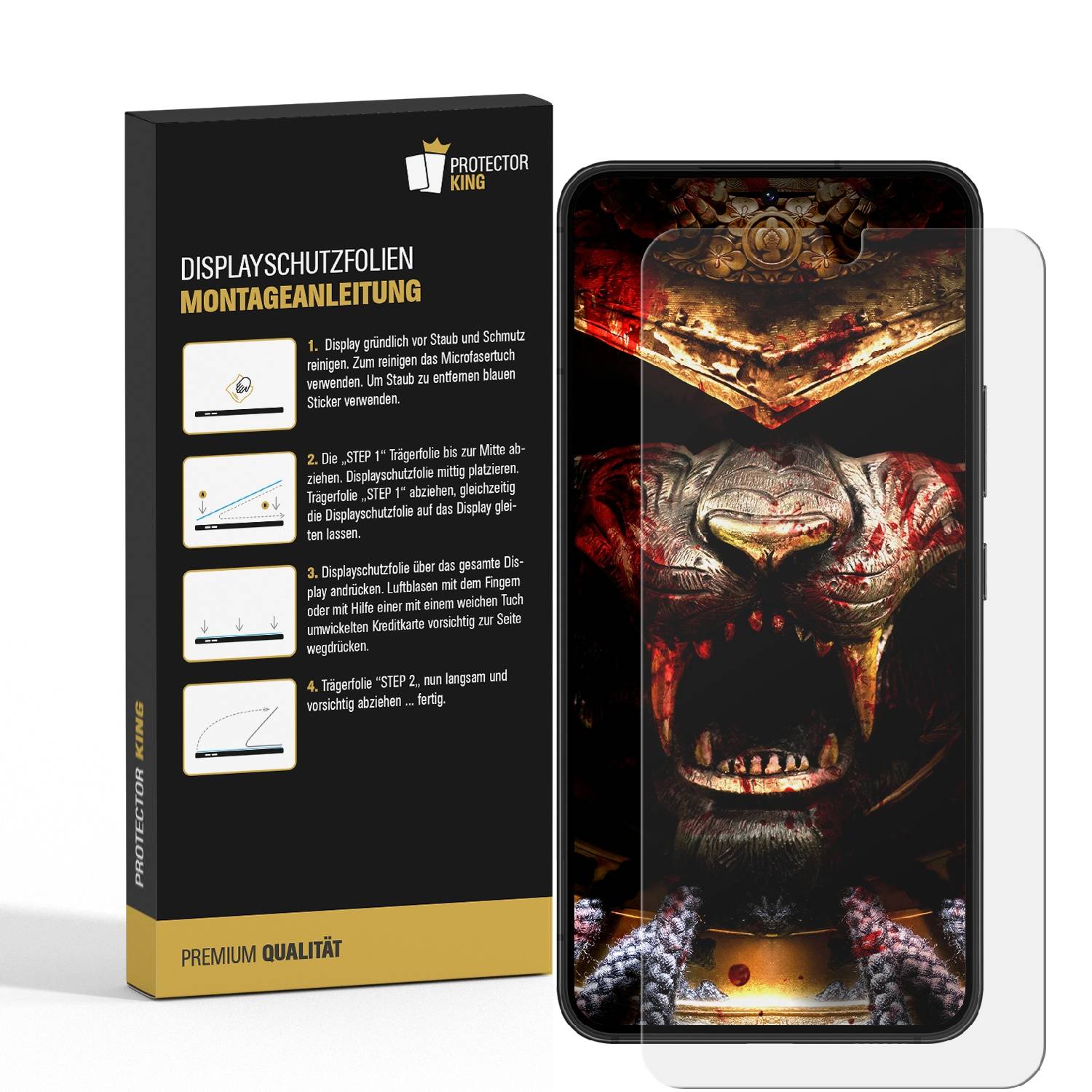 6x Displayschutzfolie für Samsung Galaxy A53 3D KLAR FULL COVER PREMIUM Displayschutz Schutzfolie Folie
