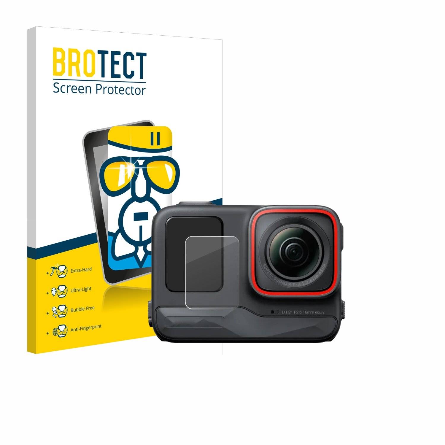 BROTECT AirGlass Glas Panzer-Folie für Insta360 Ace Pro (Vorderes Display) -
