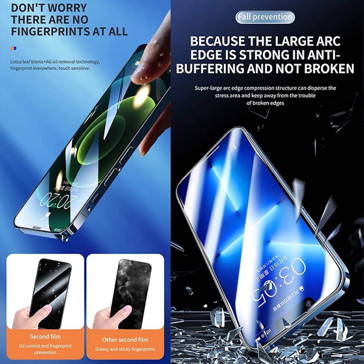 Für Apple iPhone 15 Plus HD Staubdichte Antistatische Hart Glas Folie