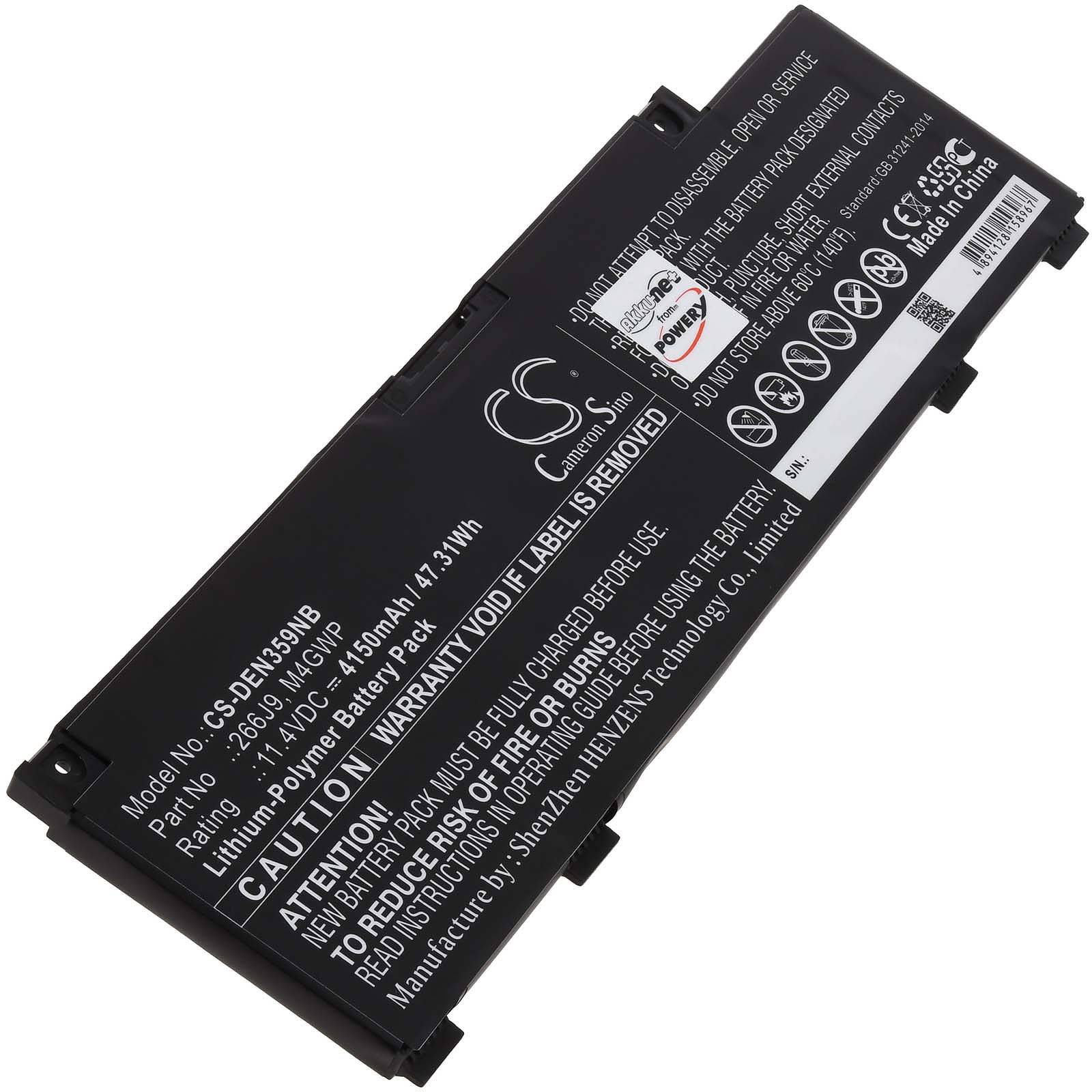Powery Akku für Laptop Dell Ins 15PR-1742W, 11,4V, Li-Polymer