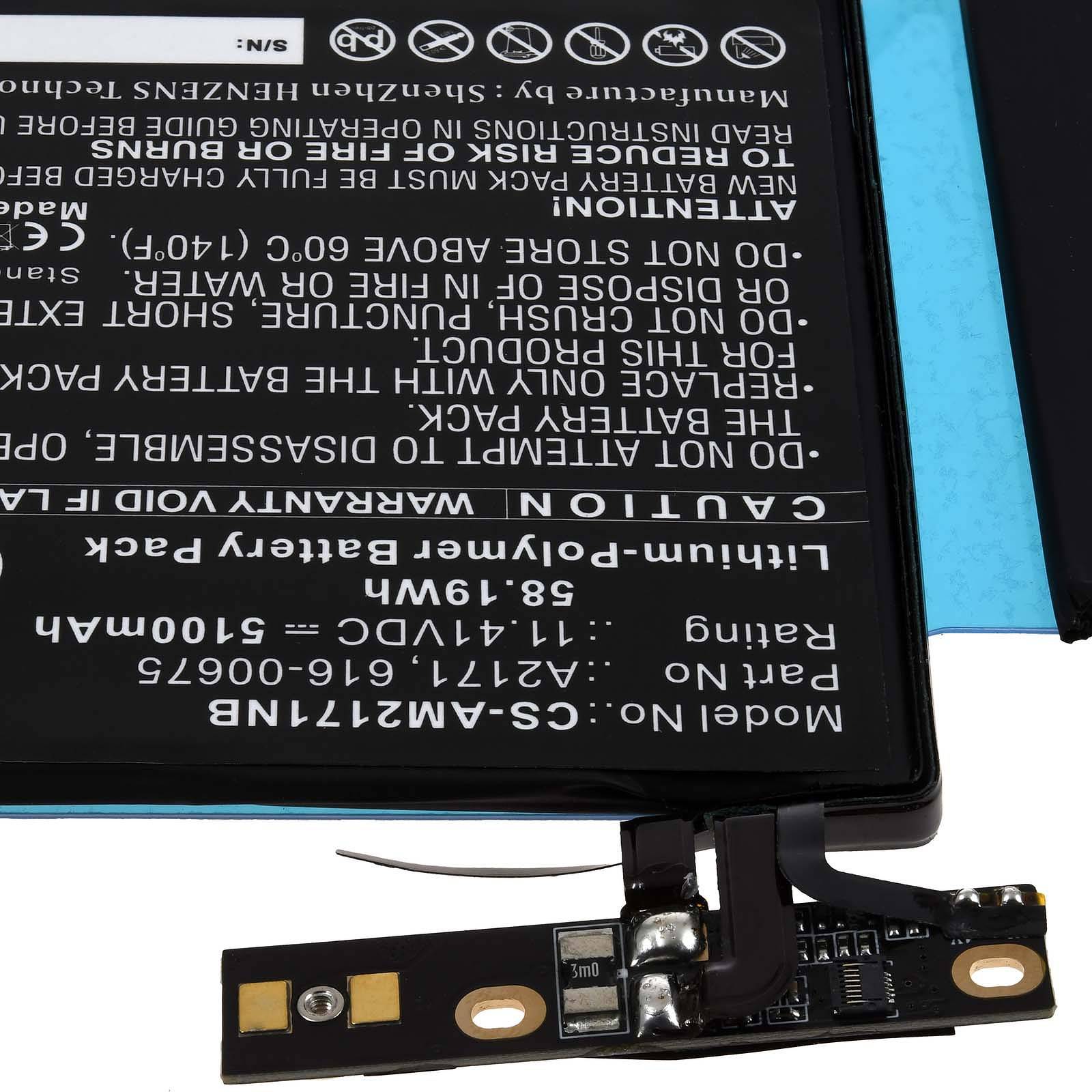 Powery Ersatzakku kompatibel mit Laptop Apple Macbook Pro EMC 3301, 11,4V, Li-Polymer