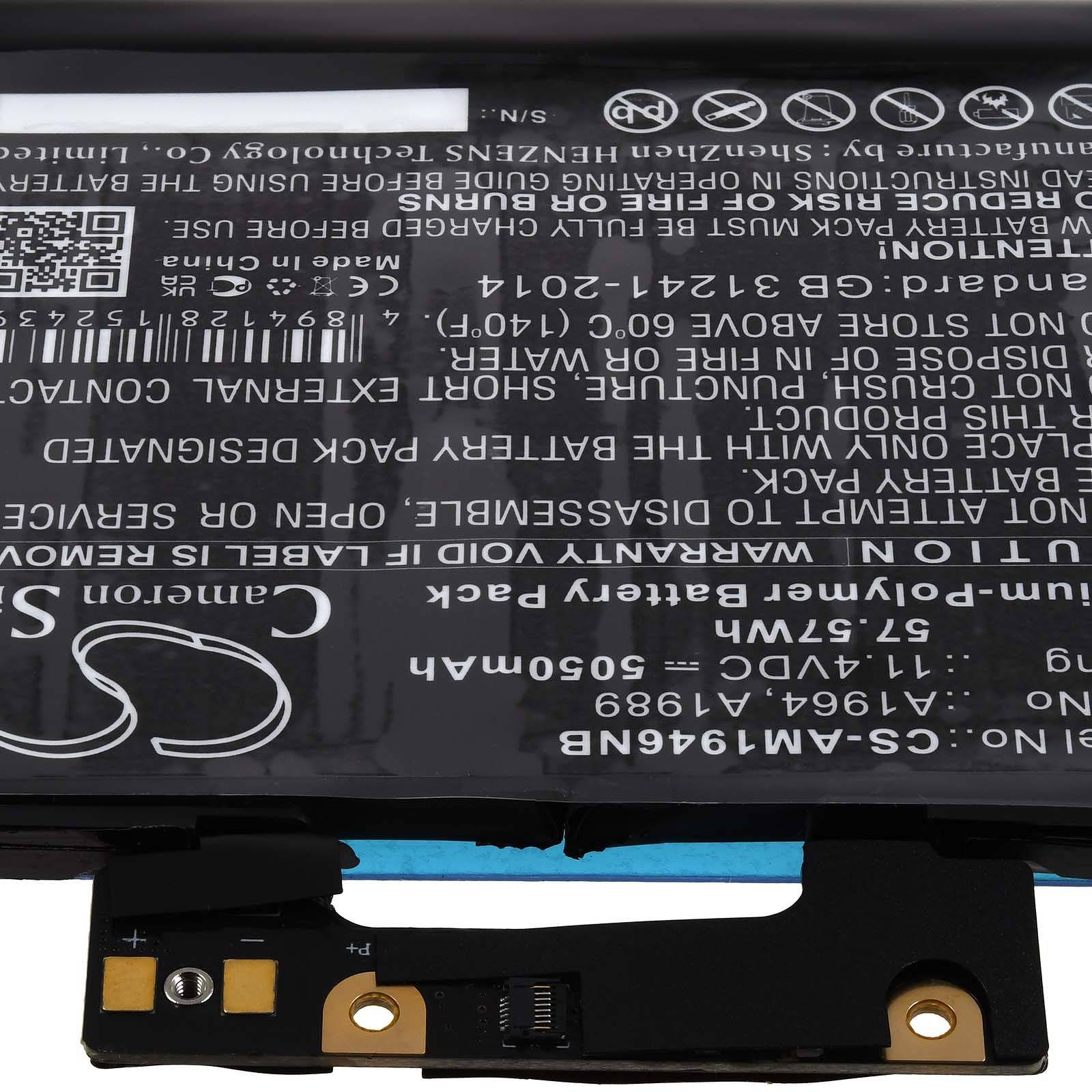 Powery Akku kompatibel mit Laptop Apple MacBook Pro Core I5 2.3 13 inch TOUCH 2018, 11,4V, Li-Polymer