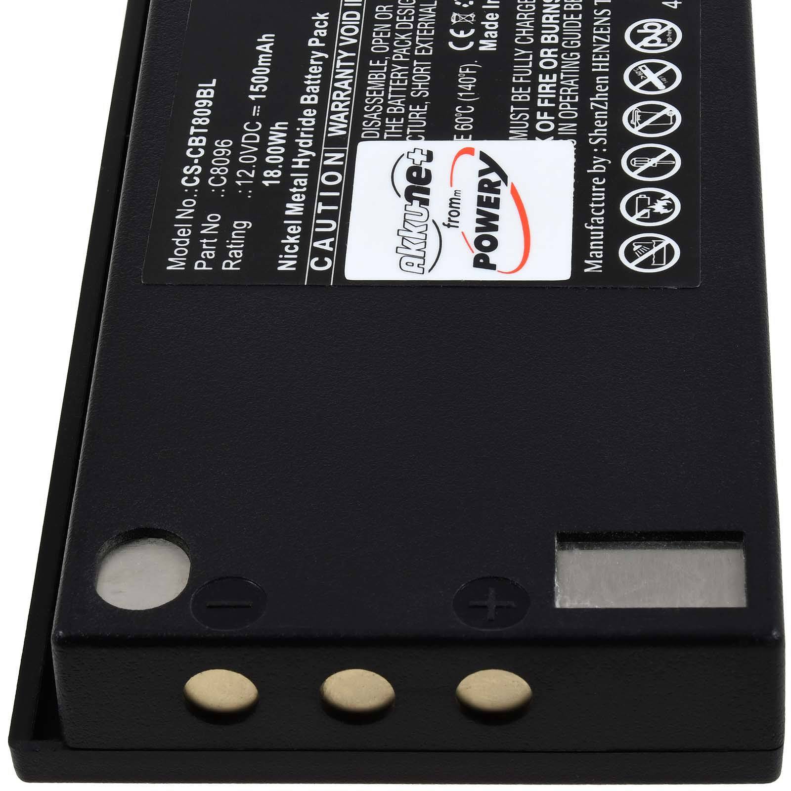 Powery Akku kompatibel mit Cattron Theimeg Typ C8096, 12V, NiMH