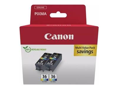 CANON CLI-36 Ink Cartridge Twin Pack Drucken, Scannen & Verbrauchsmaterial Verbrauchsmaterialien - &