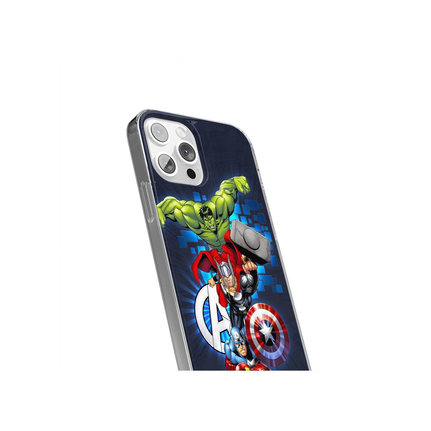 Handyhülle Avengers 001 Marvel Full Print Marineblau kompatibel mit Samsung Galaxy A14 5G