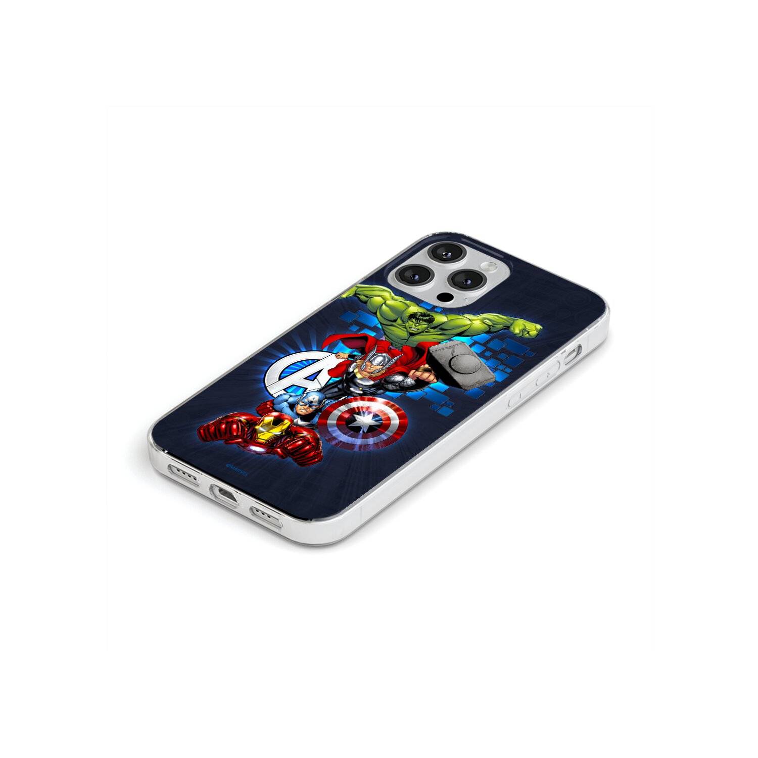Handyhülle Avengers 001 Marvel Full Print Marineblau kompatibel mit Samsung Galaxy A14 5G