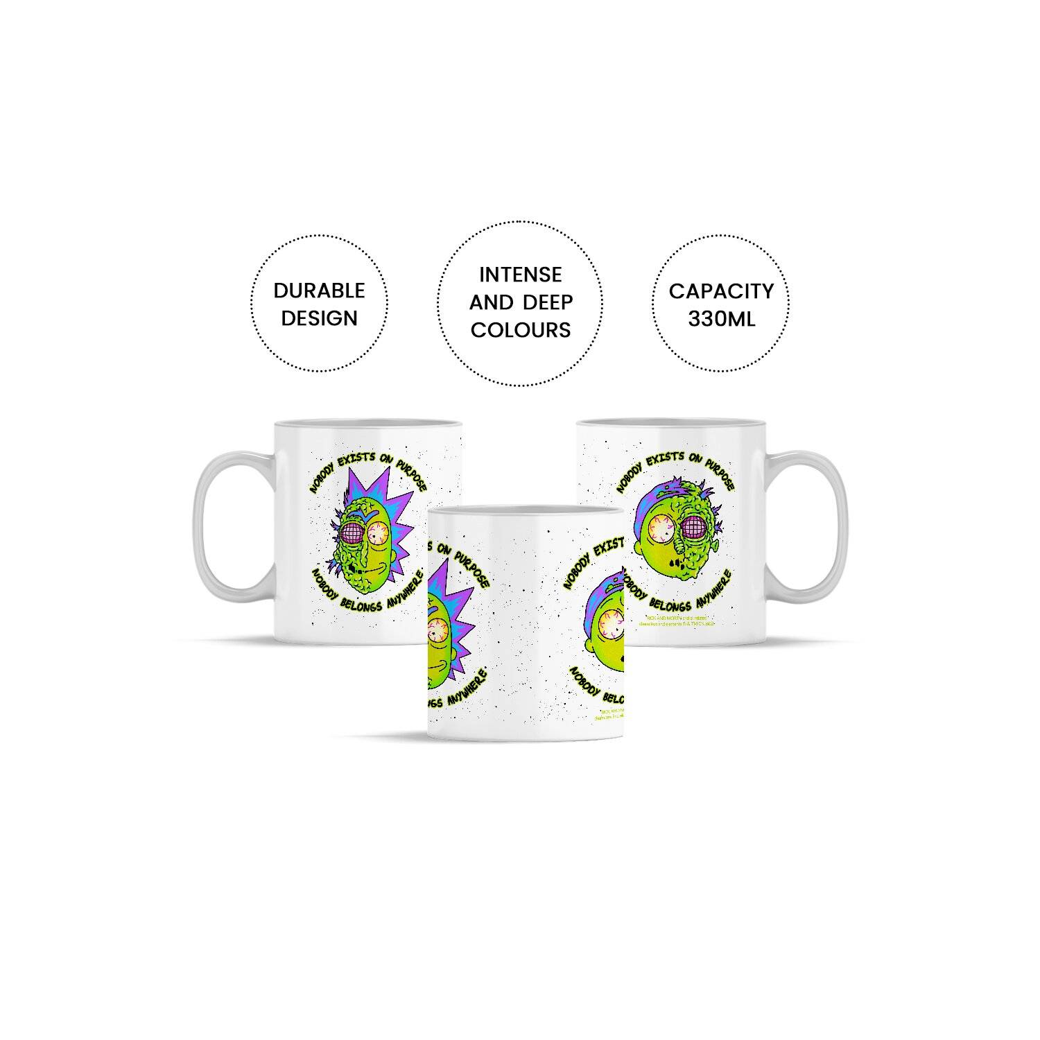 Rick and Morty Keramikbecher, Muster Morty 010, Kaffee- und Teebecher Tasse 330ml