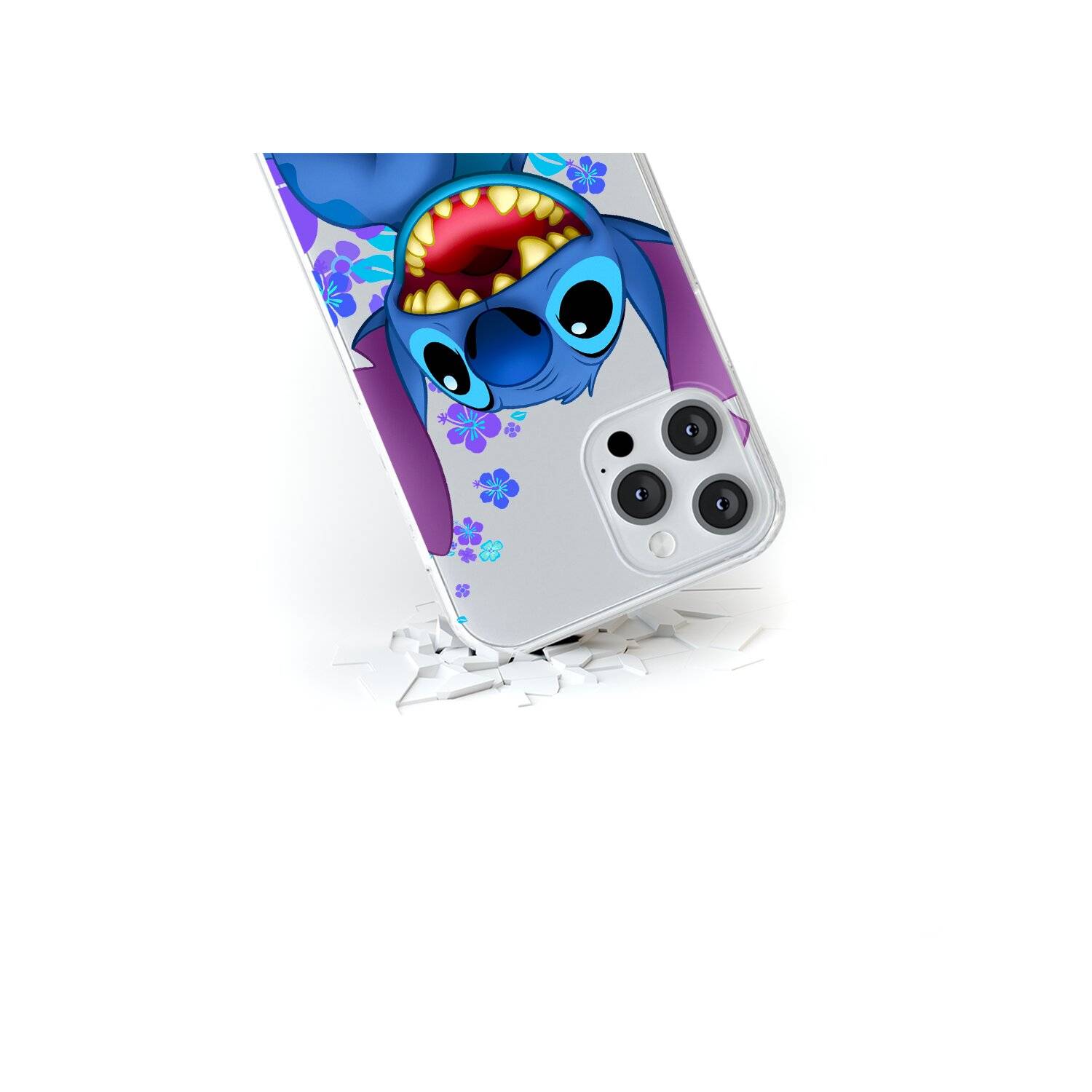 Handyhülle Stitch 001 Disney Partial Print Transparent kompatibel mit Google Pixel 7