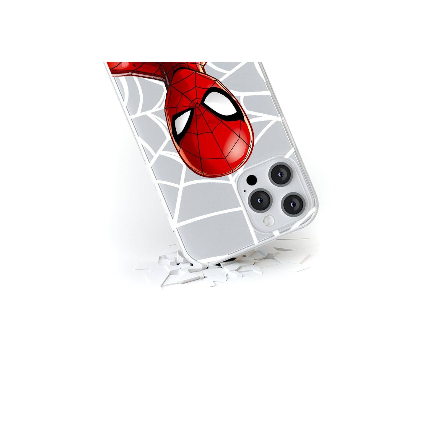 Handyhülle Spider Man 012 Marvel Teildruck Transparent kompatibel mit Samsung Galaxy S23 Plus