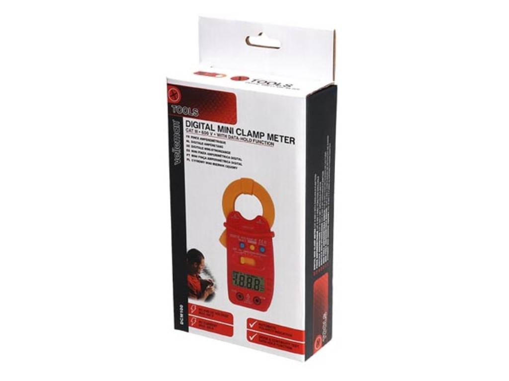 DIGITALE MINI-STROMZANGE - CAT III - 600 V - AC - MIT DATA-HOLD-FUNKTION