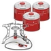 EVOCAMP kompakter Gaskocher 3.2 kW + 3 Gaskartusche 500 g mit Piezozündung, Camping Stove, Mini-Gaskocher - ideal für Camping, Angeln und Outdoor EVOCAMP kompakter Gaskocher 3.2 kW + 3 Gaskartusche 500 g mit Piezozündung, Camping Stove, Mini-Gaskocher - ideal für Camping, Angeln und Outdoor