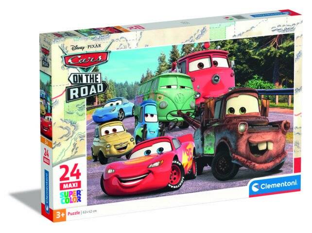 CLEMENTONI Puzzle Autos auf der Straße MAXI 24 Teile