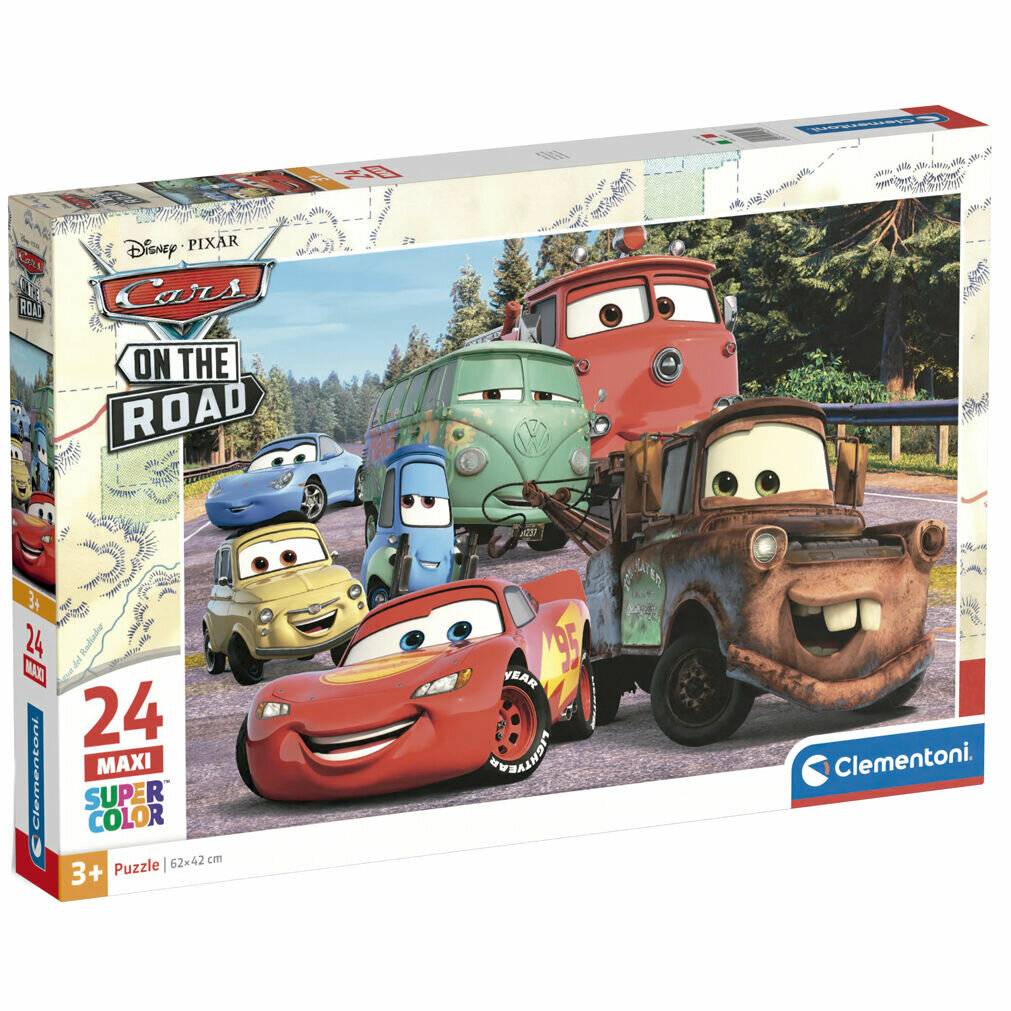 CLEMENTONI Puzzle Autos auf der Straße MAXI 24 Teile