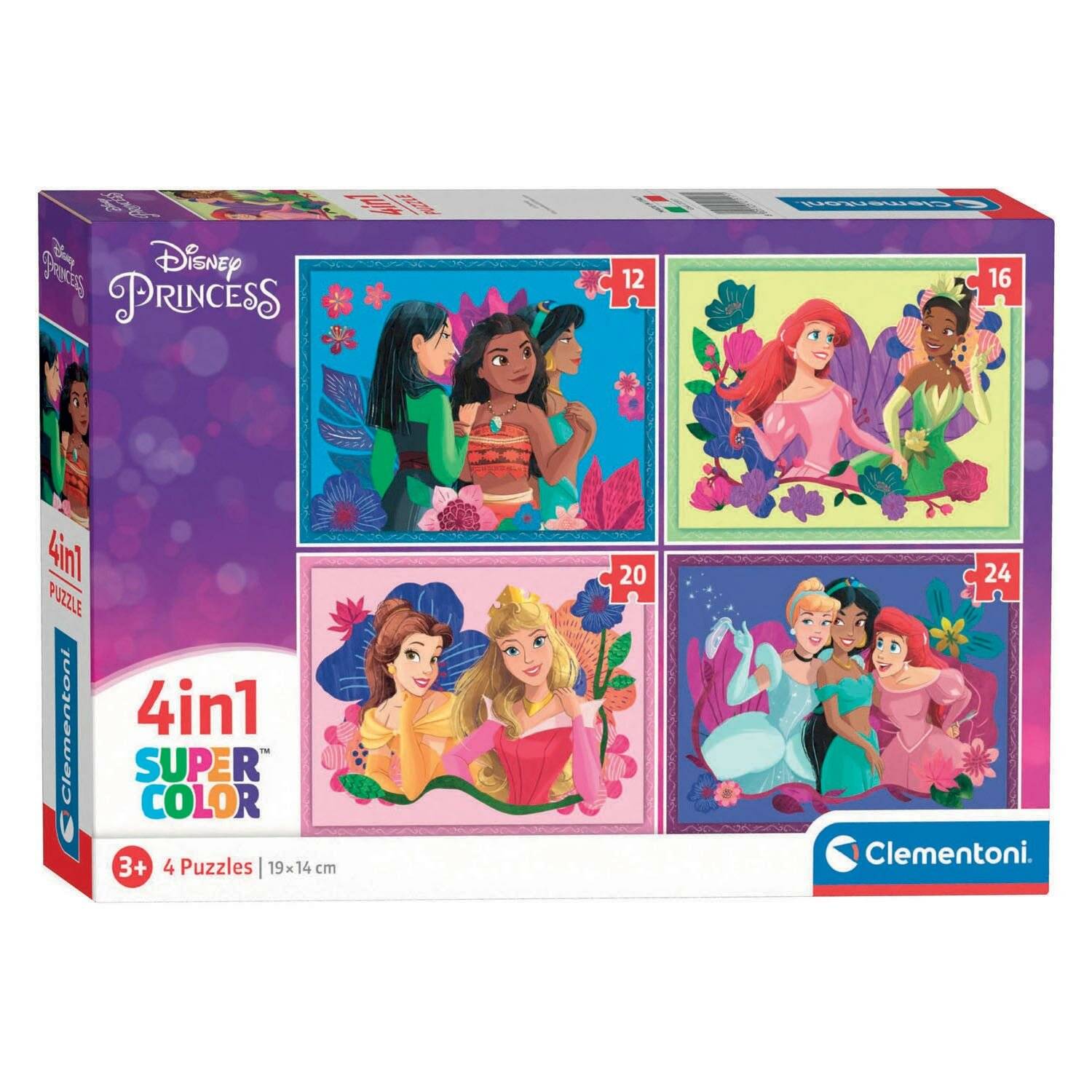 Clementoni Puzzles Disney Prinzessin, 4in1