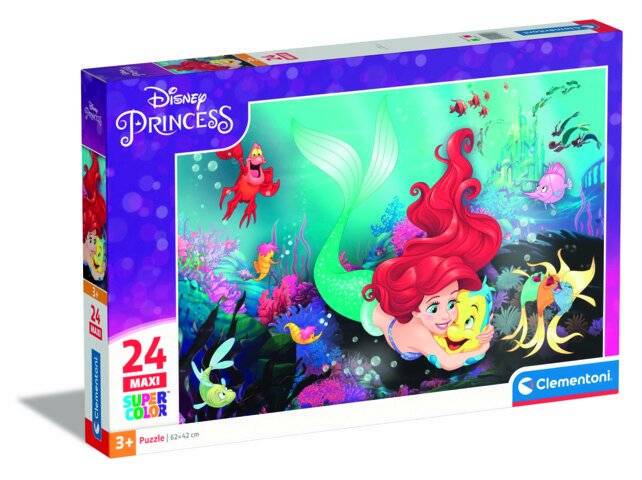 CLEMENTONI Puzzle Disney-Prinzessinnen: Die kleine Meerjungfrau MAXI 24 Stück