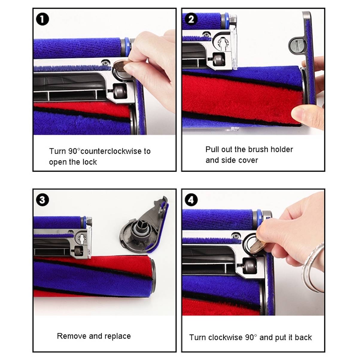 Für Dyson V7-V11/V15 Saugkopf-Seitenabdeckung aus weichem Samt Zubehör