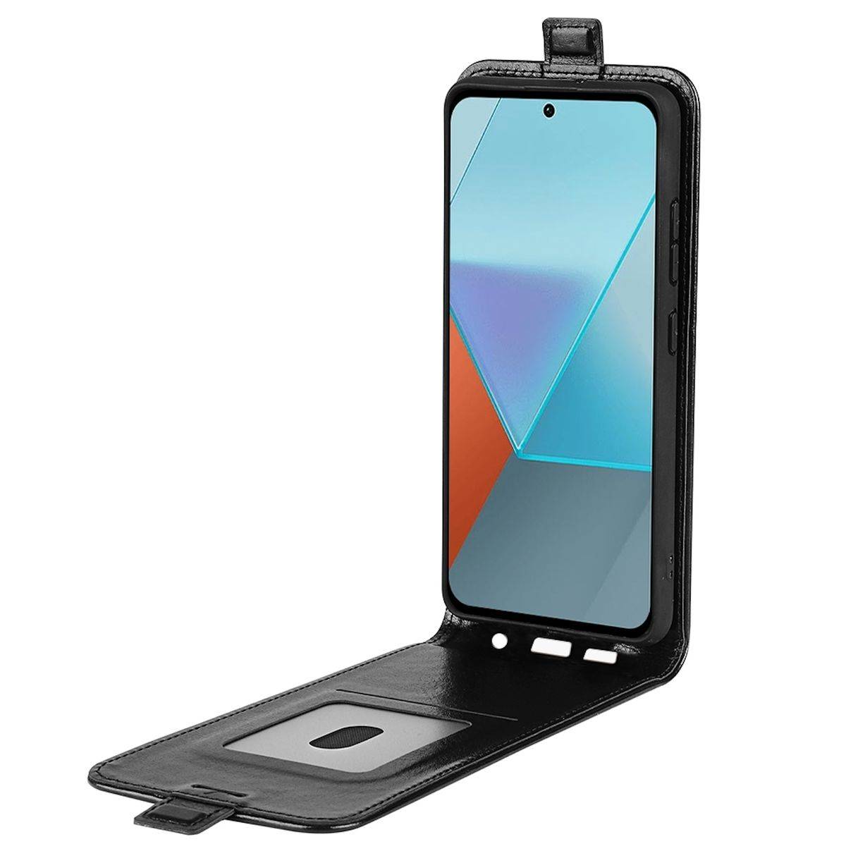 Für Xiaomi Redmi Note 13 Pro / Poco X6 Fliptasche Schwarz Hülle Tasche