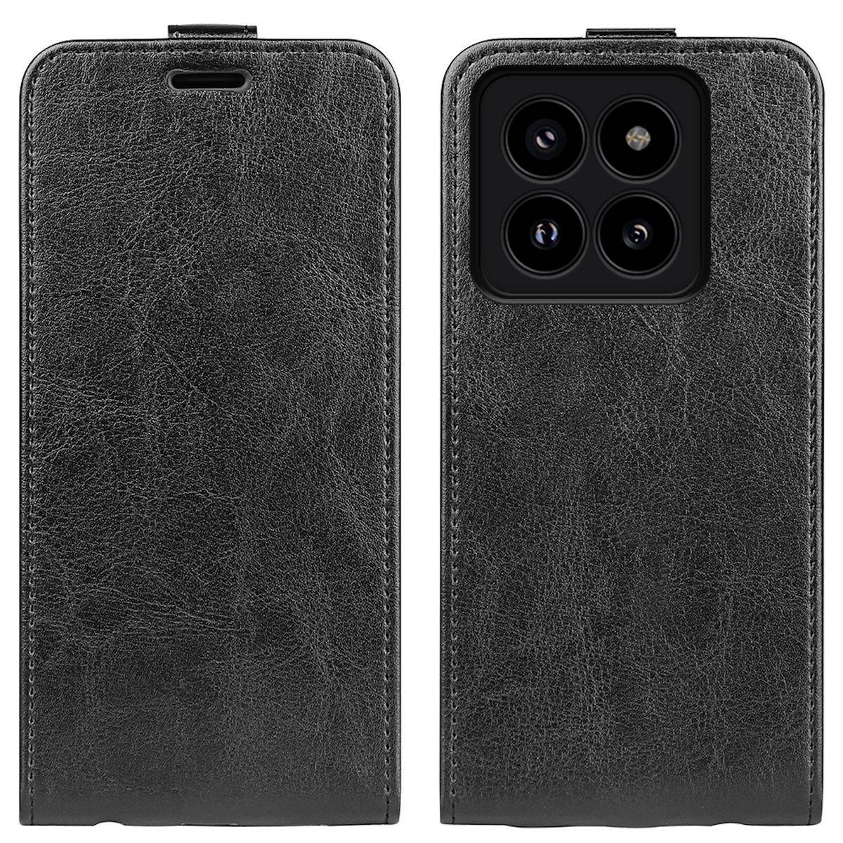 Für Xiaomi 14 Pro Fliptasche Schwarz Hülle Case Cover Tasche Schutz