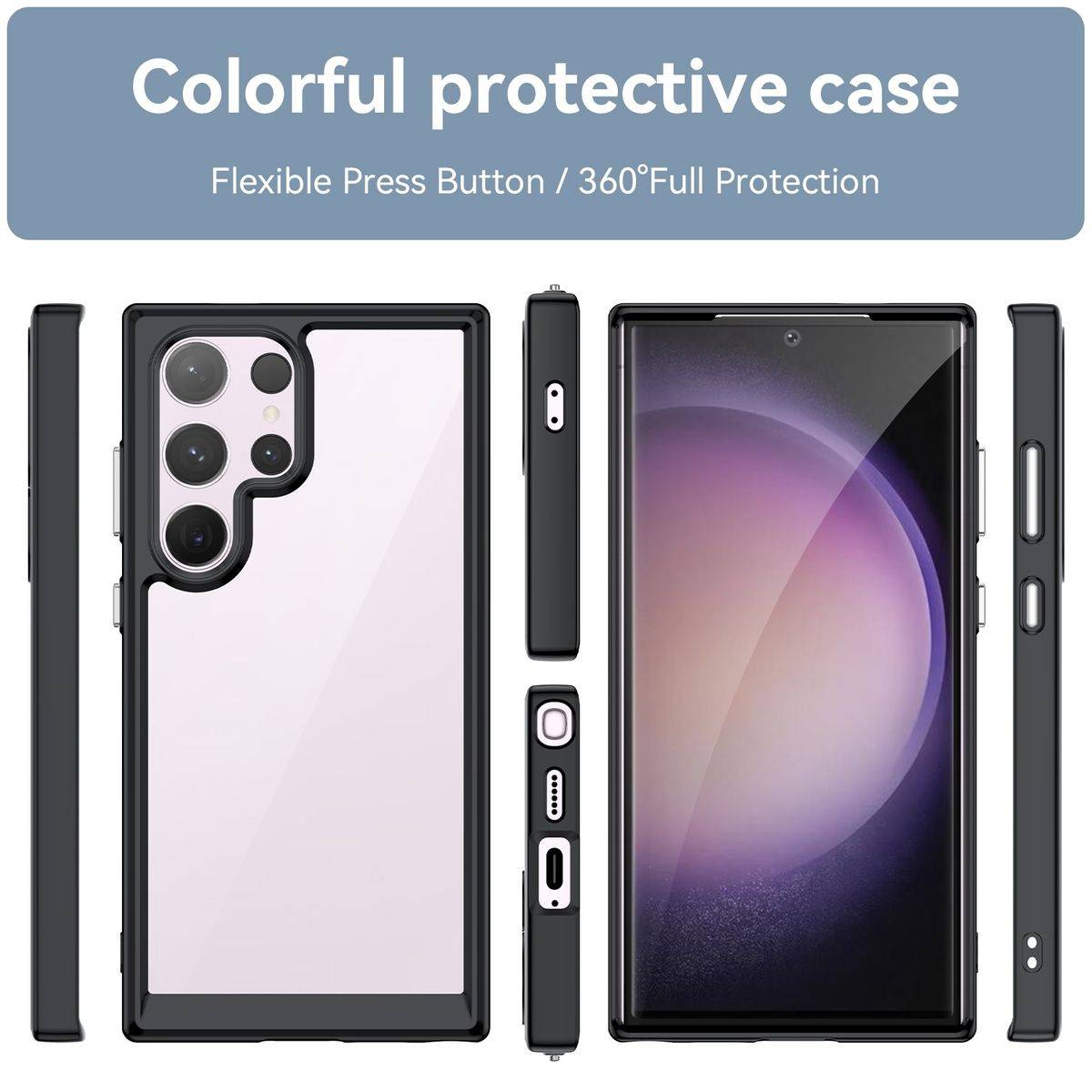 Für Samsung Galaxy S24 Ultra TPU Schutz Handy Hülle Case Cover Tasche