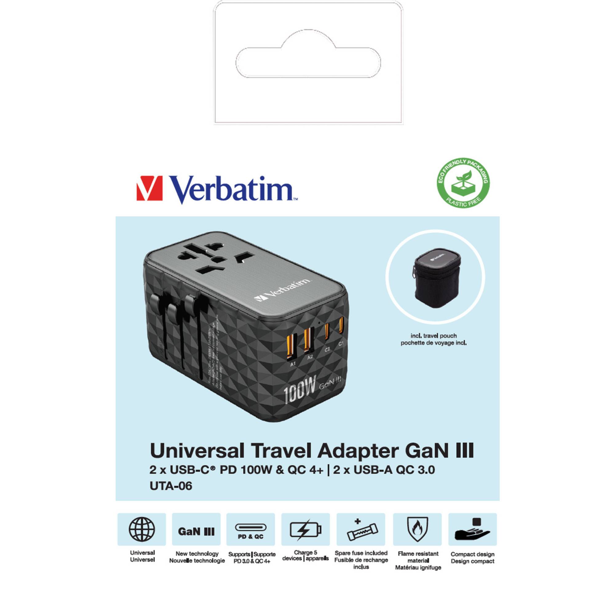 Verbatim Ladegerät 32121 Universal Travel 100W