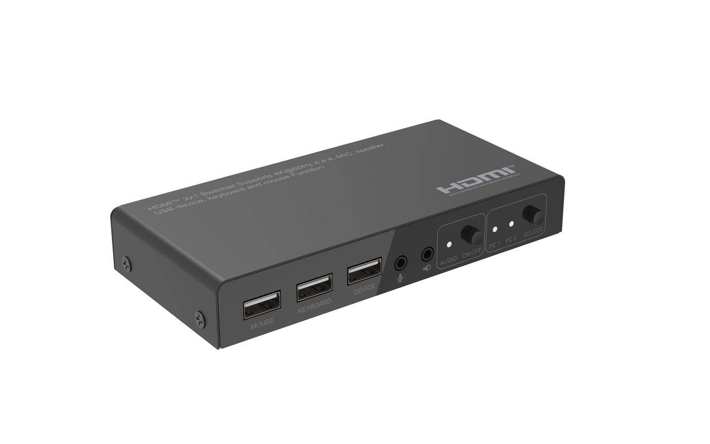 4K 60Hz HDMI KVM-Umschalter, 2x1,
