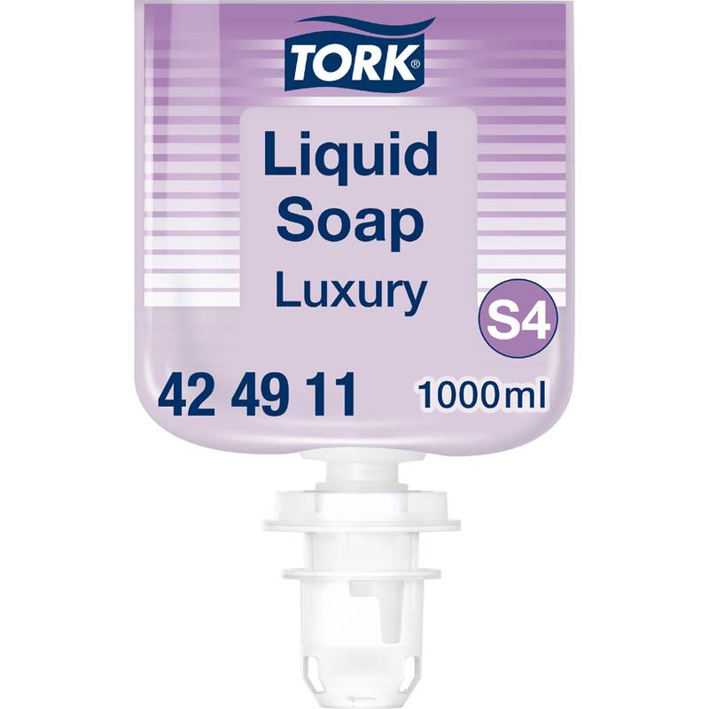 Tork Flüssigseife Luxury S4 1000 ml Nachfüllflasche, gekennzeichnet mit 42 49 11.