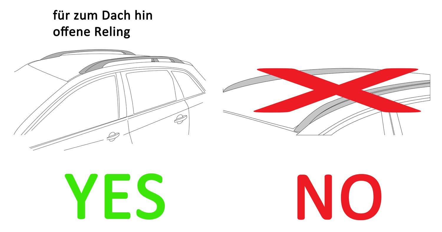 Dachbox VDPMAA460 460Ltr schwarz matt abschließbar + Dachträger RAPID kompatibel mit für Nissan Murano (5Türer) 02-07