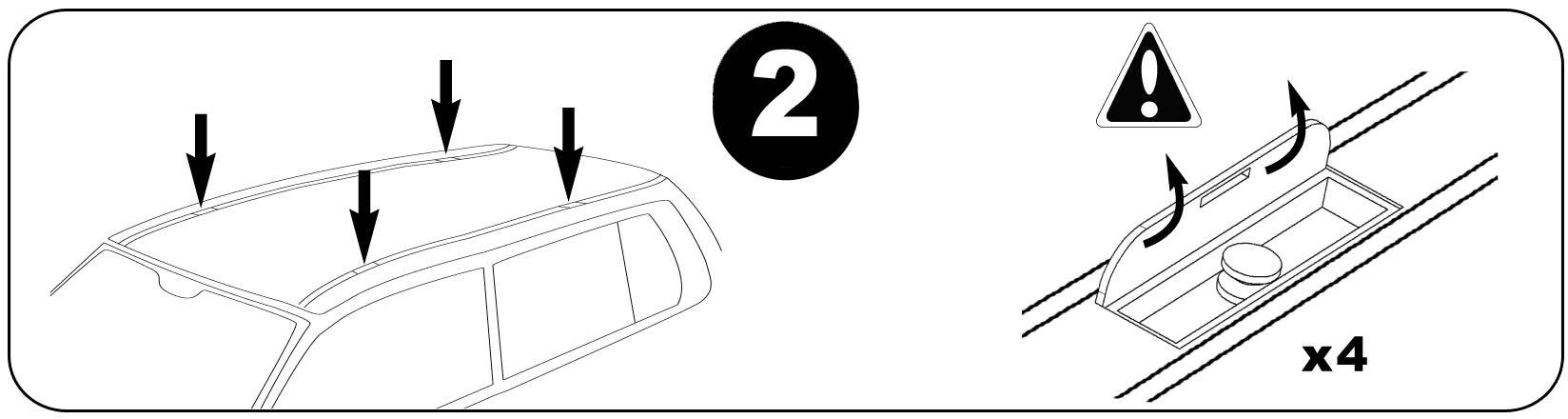 Dachbox VDPMAA580 580Ltr Duo beidseitig aufklappbar abschließbar + Aluminium Dachträger Aurilis VDP kompatibel mit für Peugeot 207 (3-5Türer) ab