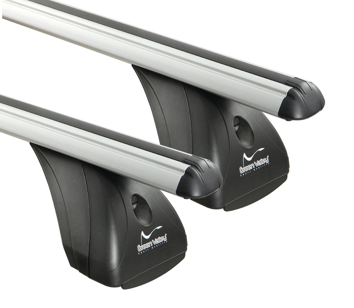 Dachbox VDPMAA460 460Ltr schwarz matt abschließbar + Alu Dachträger Aurilis VDP kompatibel mit für BMW Serie 2 Active Tourer (5Türer) ab 2014