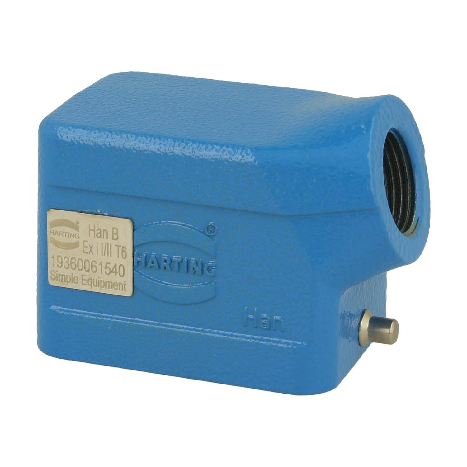 19360061540 HARTING Han 6B EX Tüllengehäuse, 1xM20 seitlicher Kabelabgang, für 1 Bügel (am Unterteil) - 1Stück