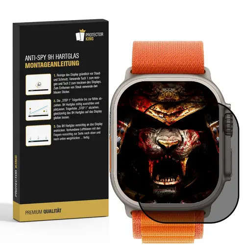4x Blickschutz 9H Panzerhartglas für Apple Watch Ultra 49mm ANTI-SPY PRIVACY echtes Tempered Panzerglas Displayschutz Schutzglas Schutzfolie 4x Blickschutz 9H Panzerhartglas für Apple Watch Ultra 49mm ANTI-SPY PRIVACY echtes Tempered Panzerglas Displayschutz Schutzglas Schutzfolie