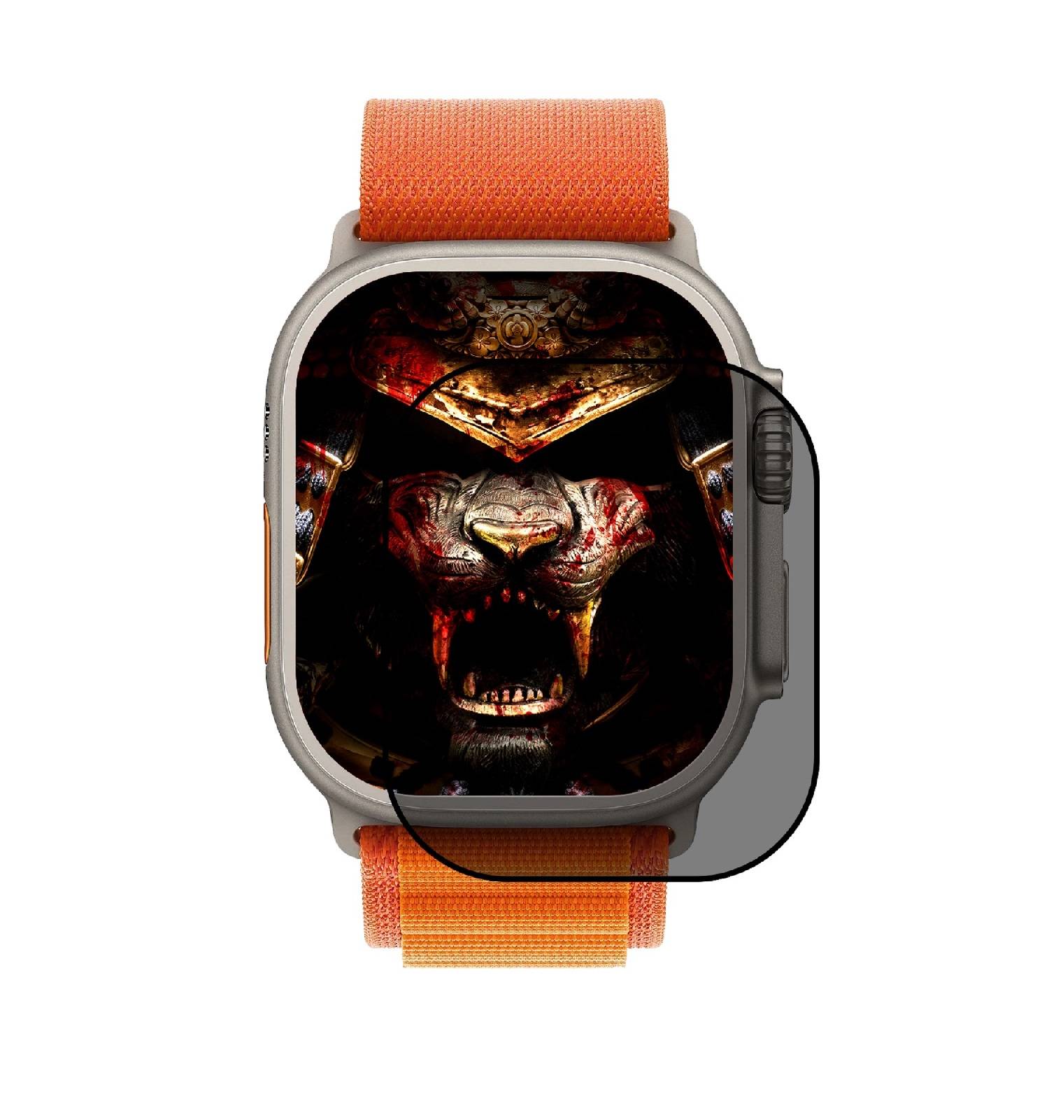 4x Blickschutz 9H Panzerhartglas für Apple Watch Ultra 49mm ANTI-SPY PRIVACY echtes Tempered Panzerglas Displayschutz Schutzglas Schutzfolie