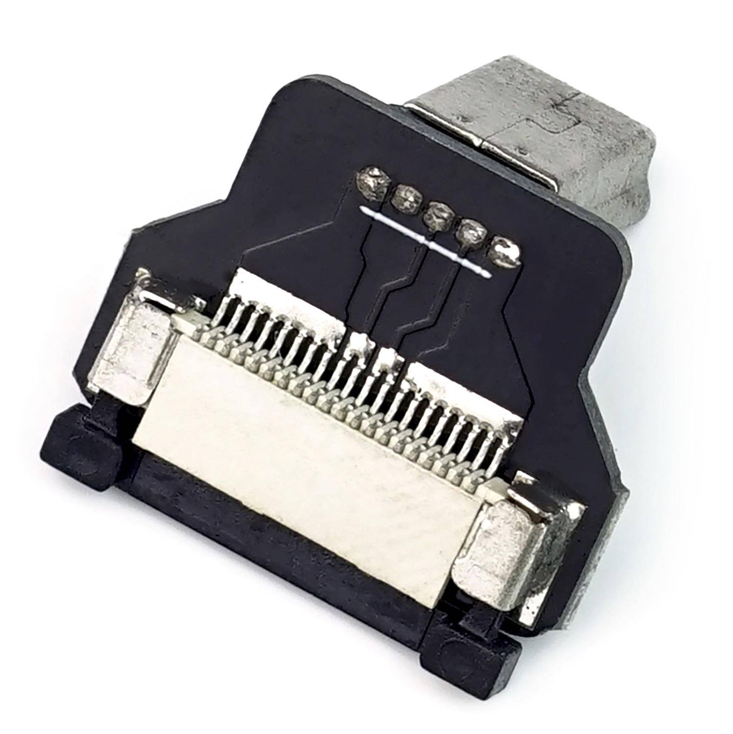 Mini USB 2.0 Typ B Stecker, nach oben gewinkelt, für DIY USB Kabel