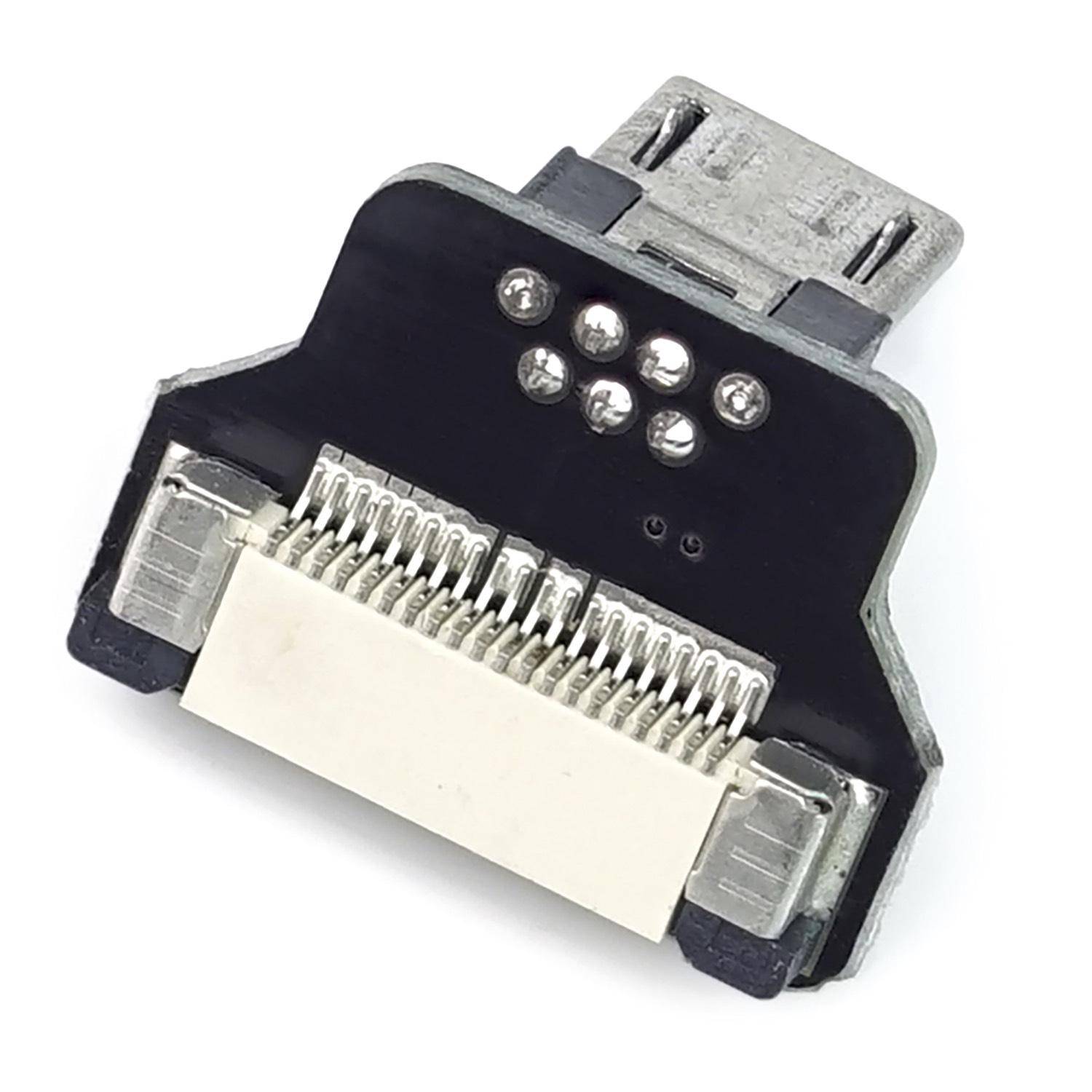 Micro USB 2.0 Typ B Stecker, nach unten gewinkelt, für DIY USB Kabel