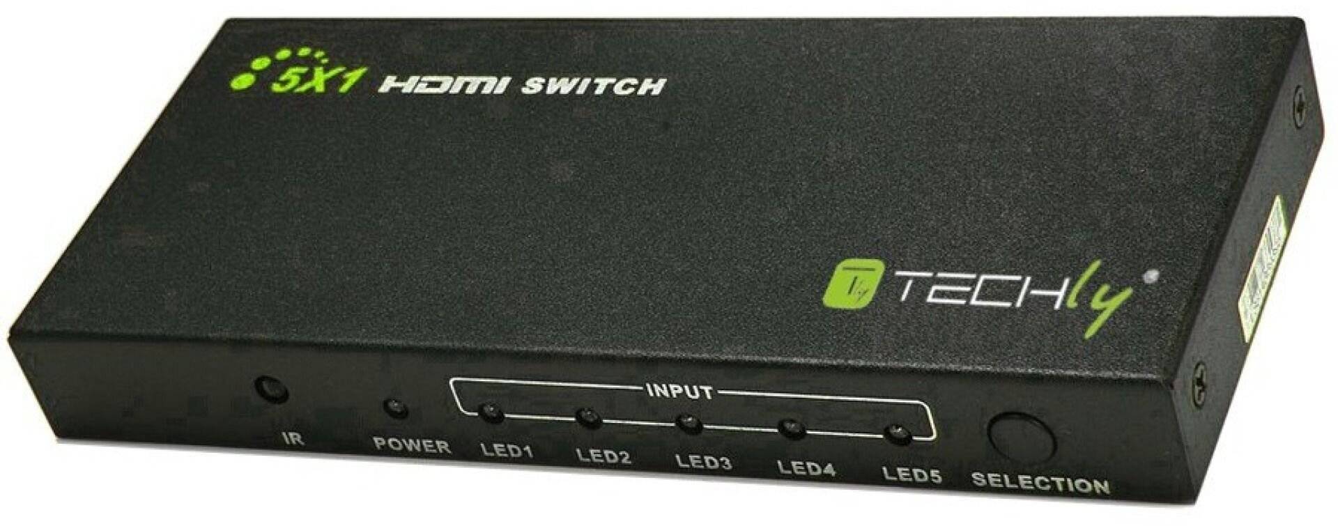 Jetrics jetsplit-HDMI-1-5, HDMI Switch 4K, UHD, 3D 5 Wege, bis zu 5 x HDMI auf einen Monitor