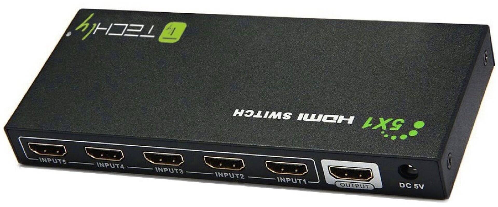 Jetrics jetsplit-HDMI-1-5, HDMI Switch 4K, UHD, 3D 5 Wege, bis zu 5 x HDMI auf einen Monitor