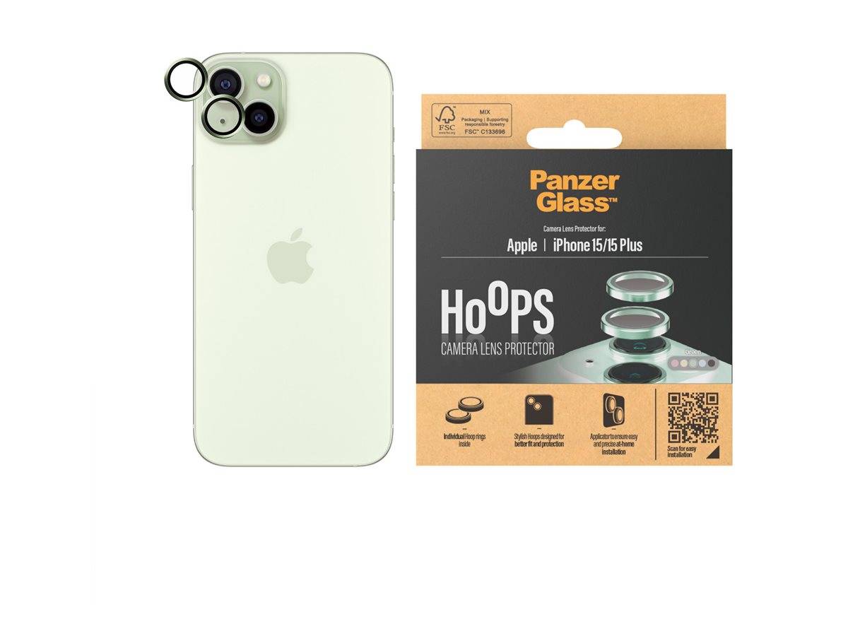 Hoops Camera Protector iPhone 15, 15 Plus Green