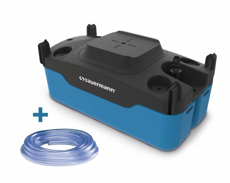 SAUERMANN Si-83 Pack 2 - Tank- Kondensatpumpe inkl. 5 m Druckschlauch für Klimaanlagen, Heizungen, Luftentfeuchter uvm.