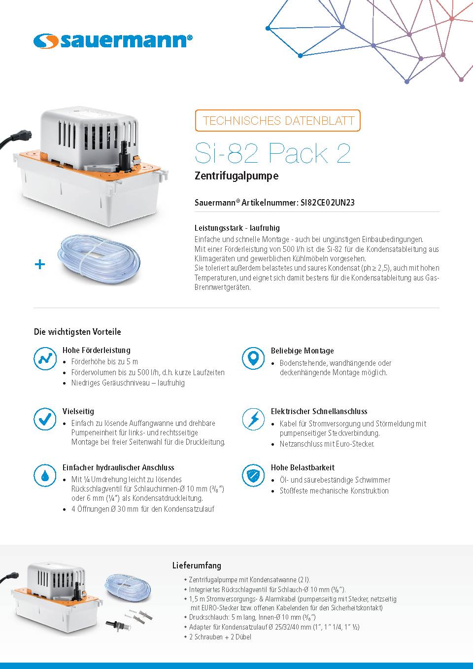 Sauermann Si-82 PACK 2 Zentrifugalpumpe