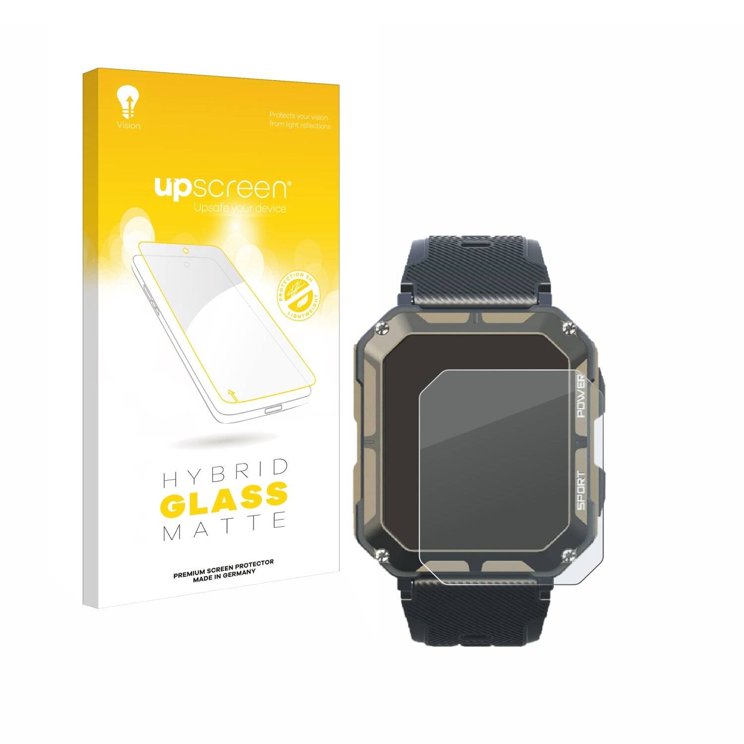upscreen Hybrid Glas Matt Panzer-Folie für Blackview C20Pro