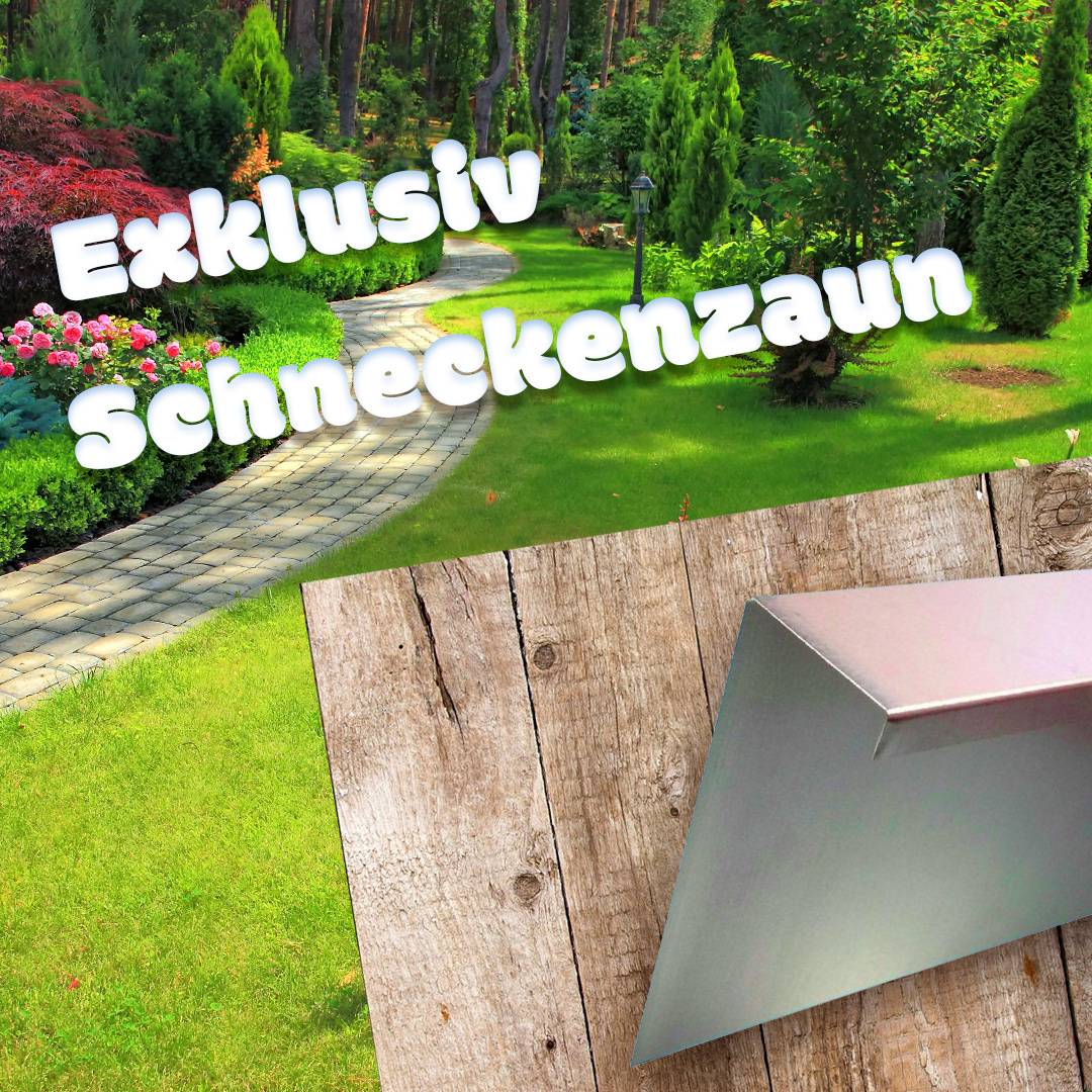 10er Set Schneckenzaun aus verzinktem Stahlblech 25cm hoch 10m lang | Schneckenblech