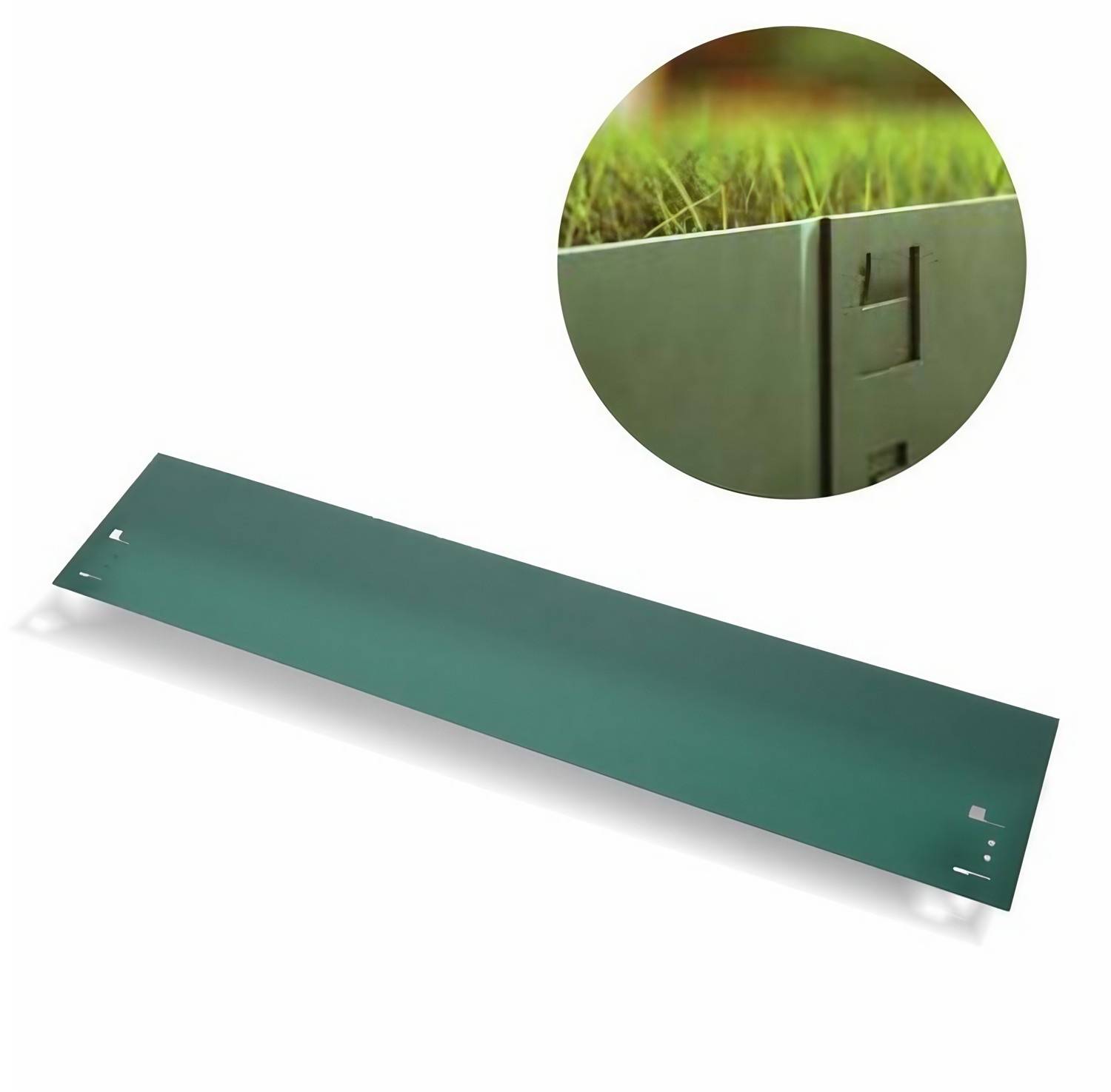 Rasenkanten Metall 13.5cm x 120cm Grün | Beeteinfassung | Beetumrandung