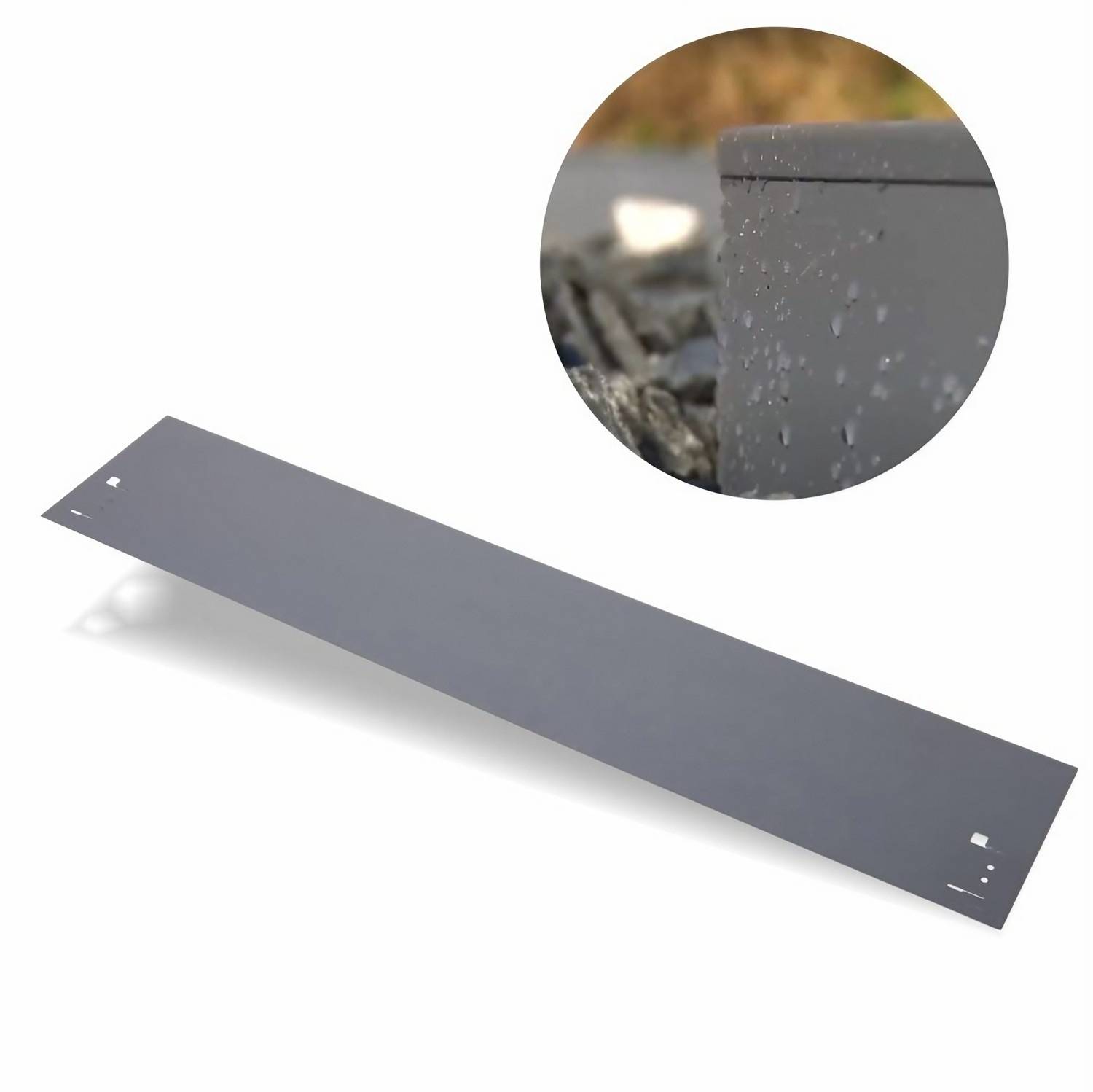 Rasenkanten Metall 13.5 cm x 120 cm Grau | Beeteinfassung | Beetumrandung
