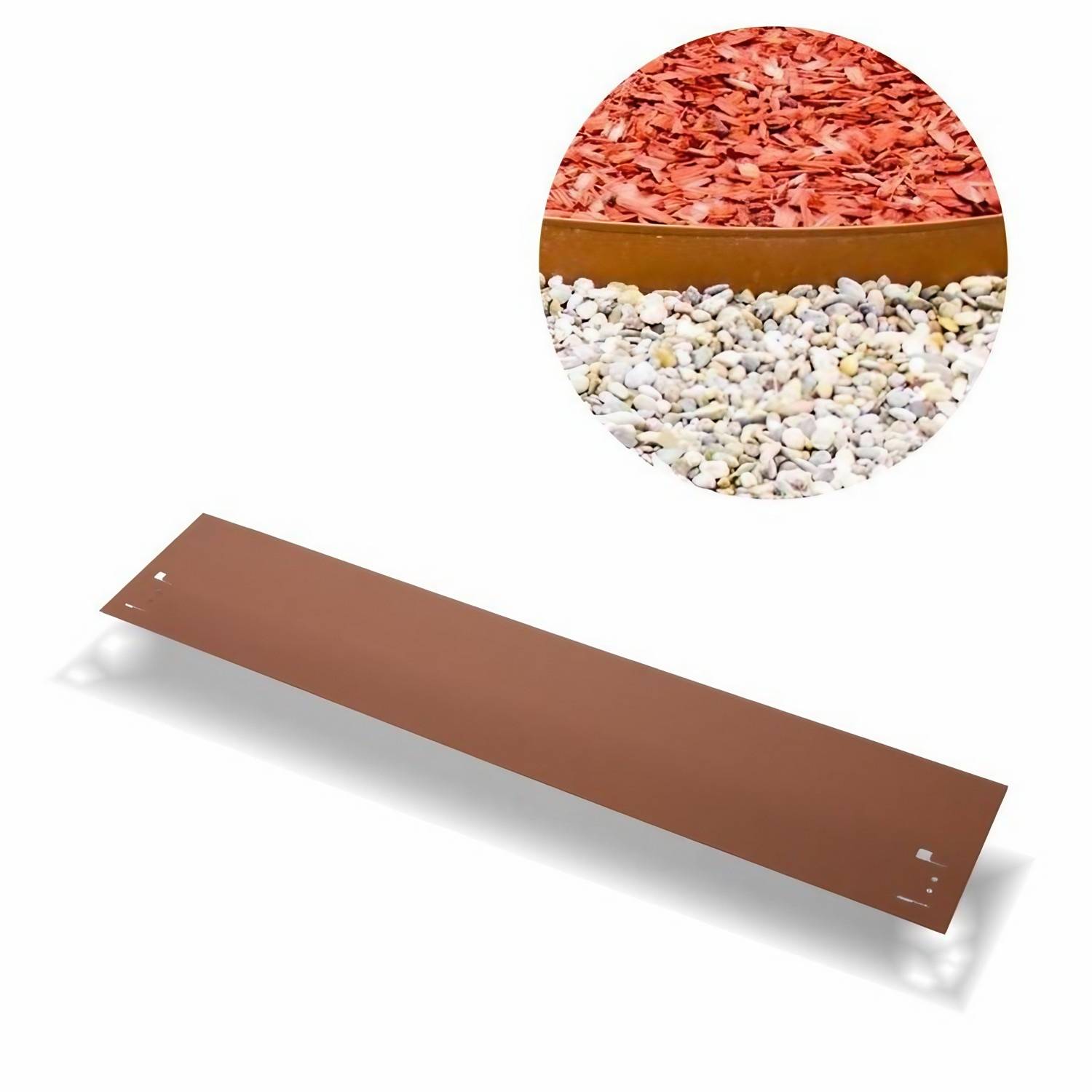 Rasenkanten Metall 18.5 cm x 120 cm Braun | Beeteinfassung | Beetumrandung