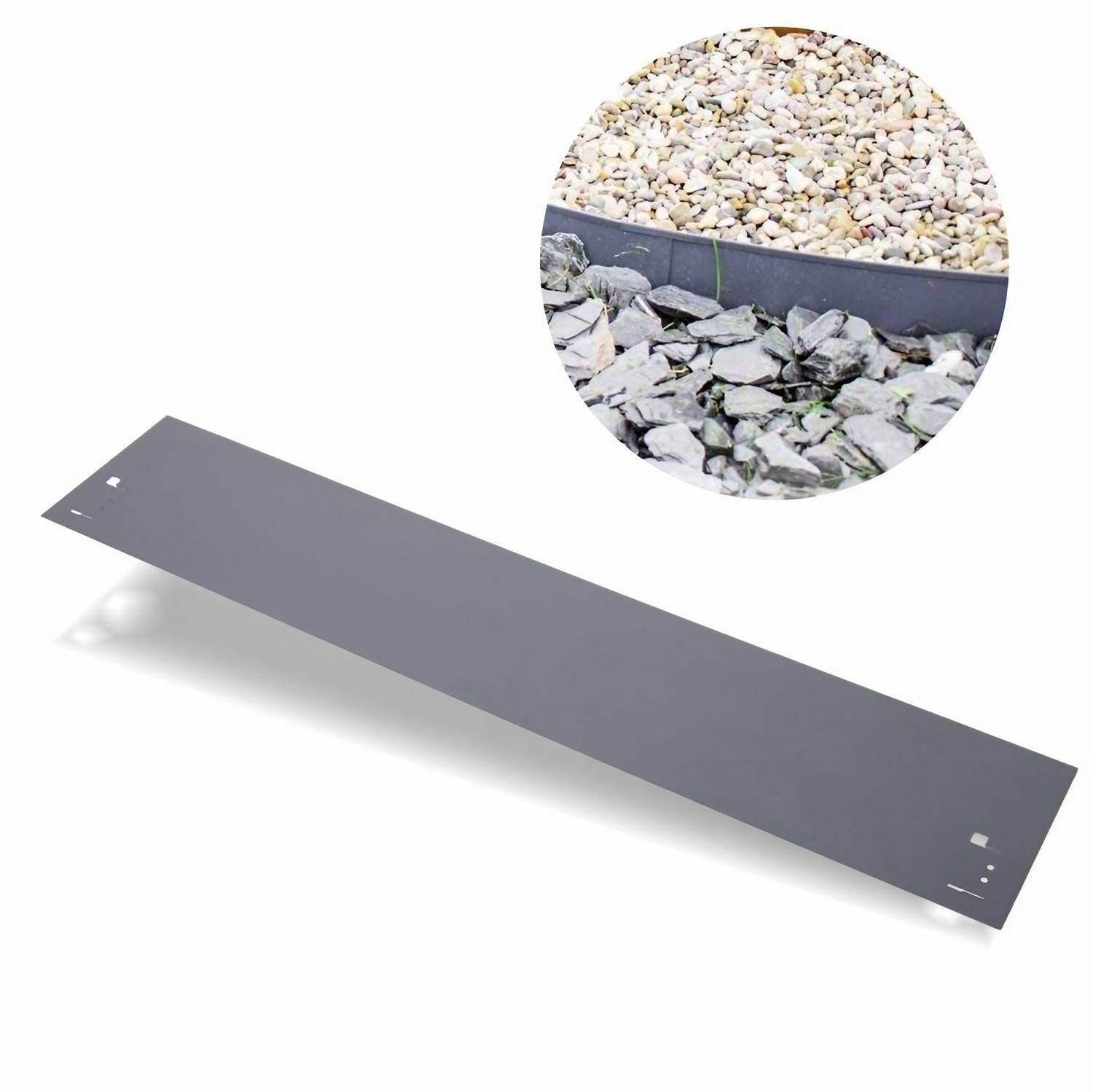 Rasenkanten Metall 18.5 cm x 120 cm Grau | Beeteinfassung | Beetumrandung