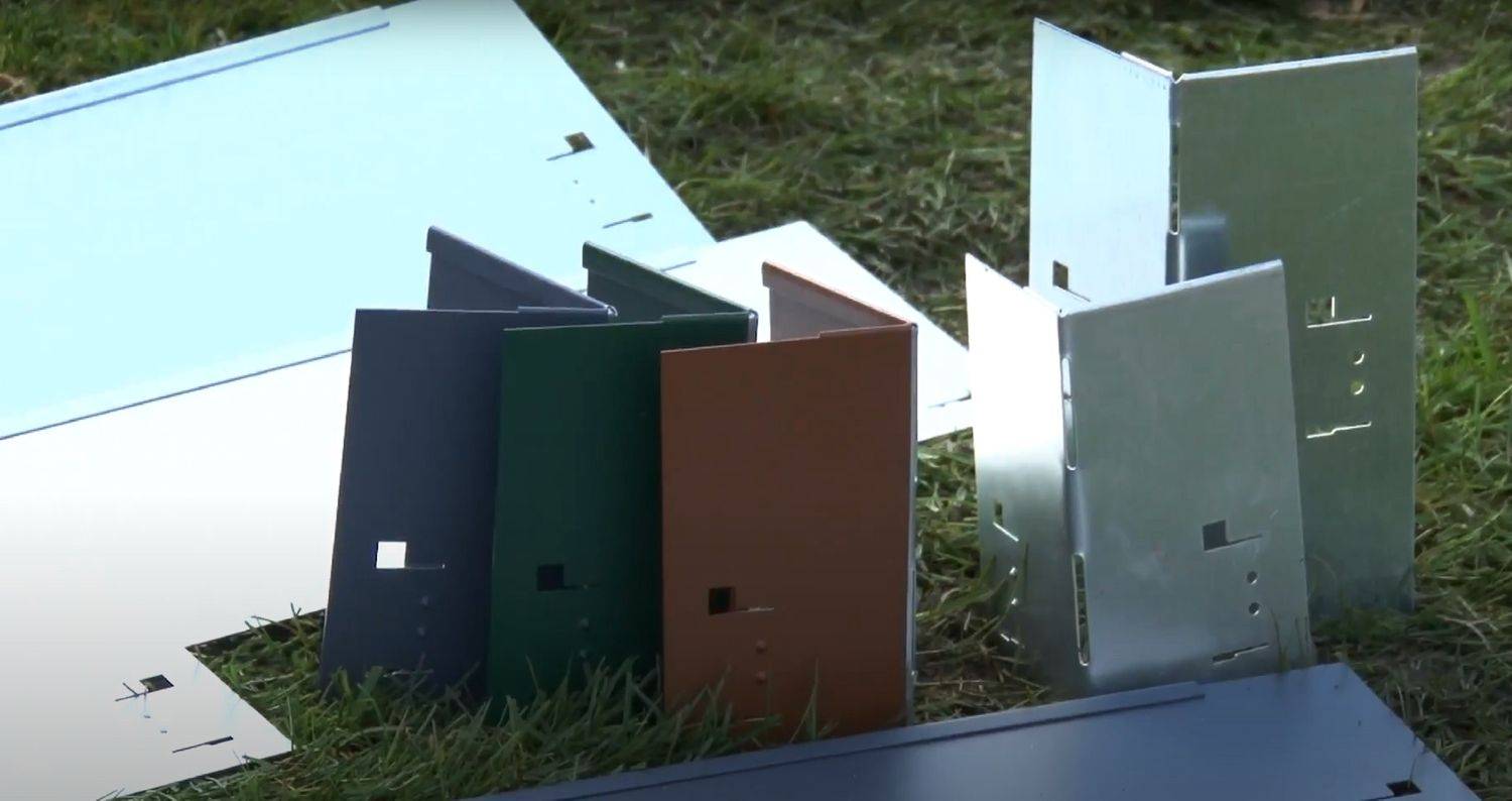 Rasenkanten Metall Länge 120 cm, Beeteinfassung, Farbe:Grau,5 Stück 18.5cm