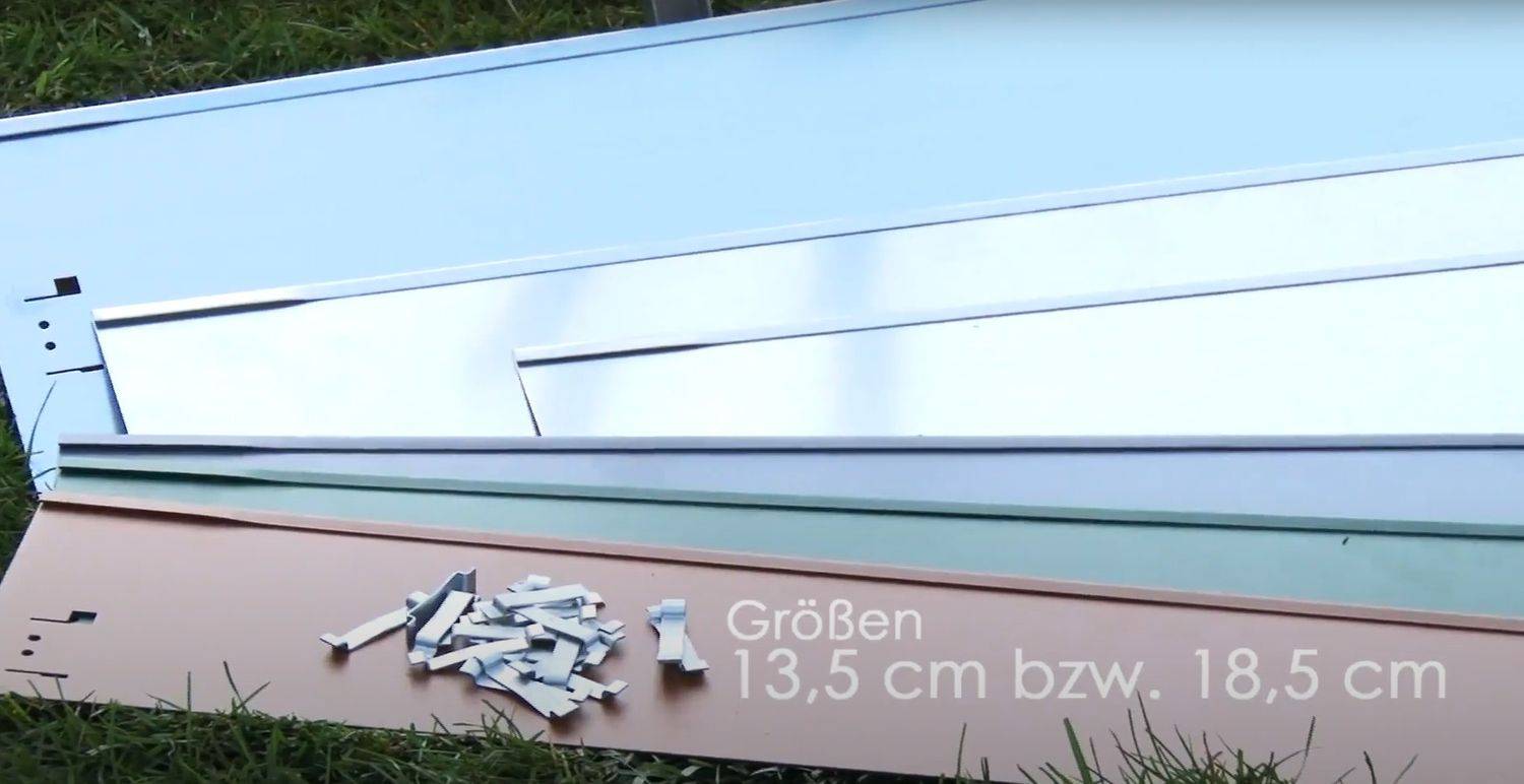 10er Set Rasenkanten Metall 13.5 cm hoch, 12 m lang | Beeteinfassung | Beetumrandung, Farbe:braun