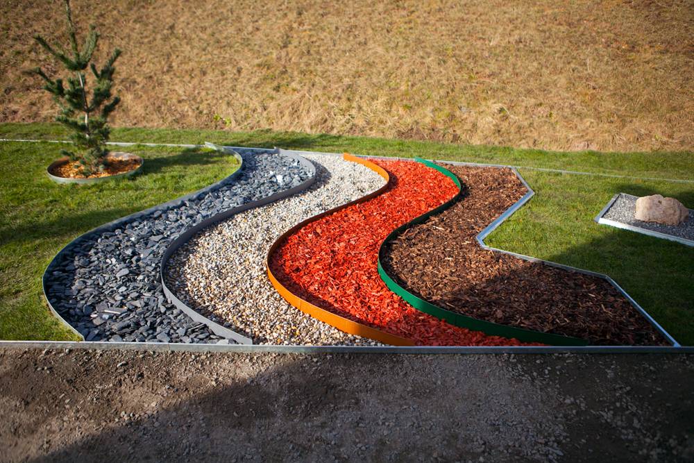 Rasenkante Abschlussstück 13,5cm x 113cm, Farbe:ohne Farbe