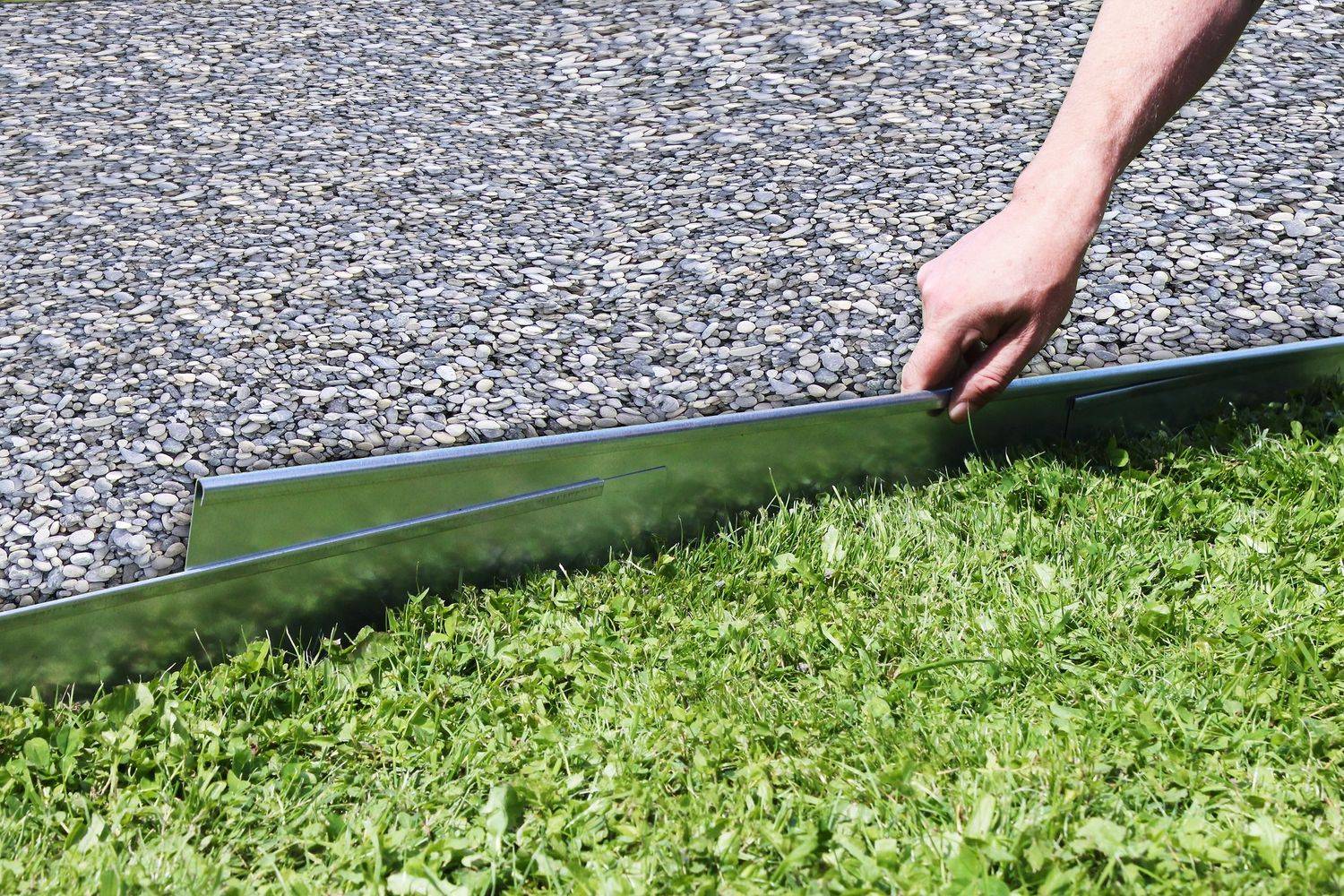 Rasenkante Abschlussstück 13,5cm x 113cm, Farbe:ohne Farbe