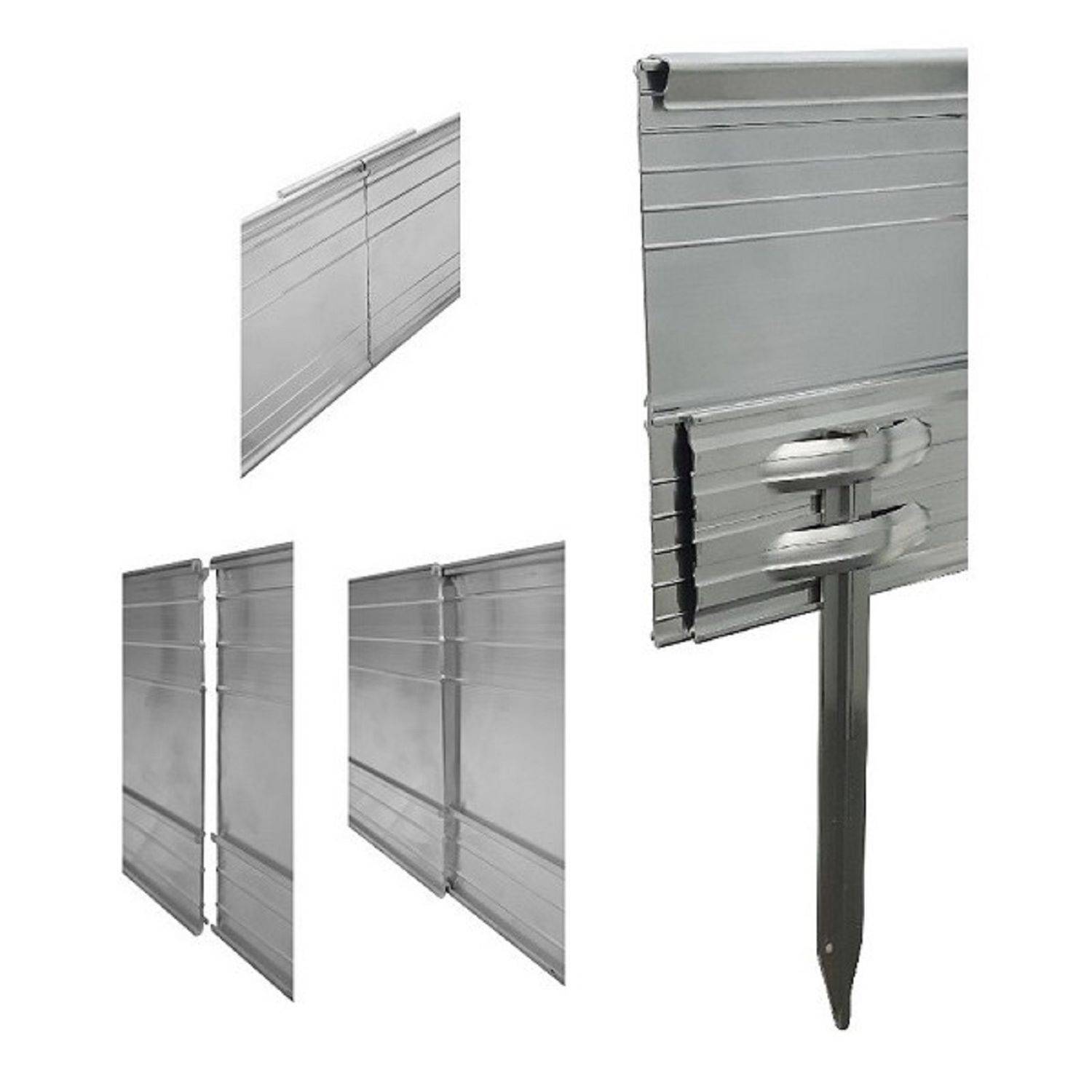 Ultra Starke Alu Rasenkanten 24cm x 100cm | Beeteinfassung | Beetumrandung